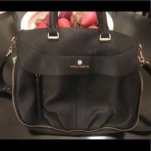 Vince Camuto Black “Dean” Satchel/Crossbody Bag